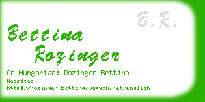 bettina rozinger business card